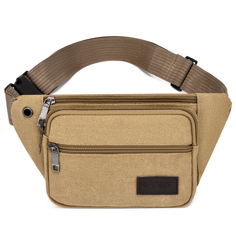 Waist Bag Large Capacity Men S Canvas Luxury Bag Crossbody Designer Bag Unisex Construction Site Free Shipping Business Large Capacity Outdoor Sports 