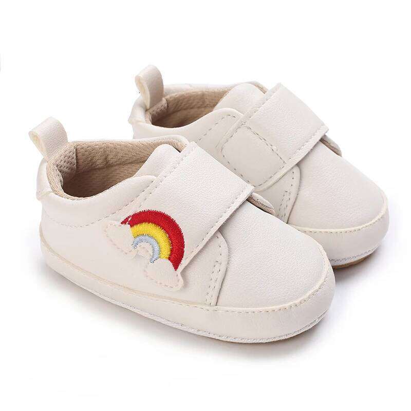 Spring Baby Girls' White Series Fashion Soft Sole Anti slip Breathable Walking Shoes 0-18 Months