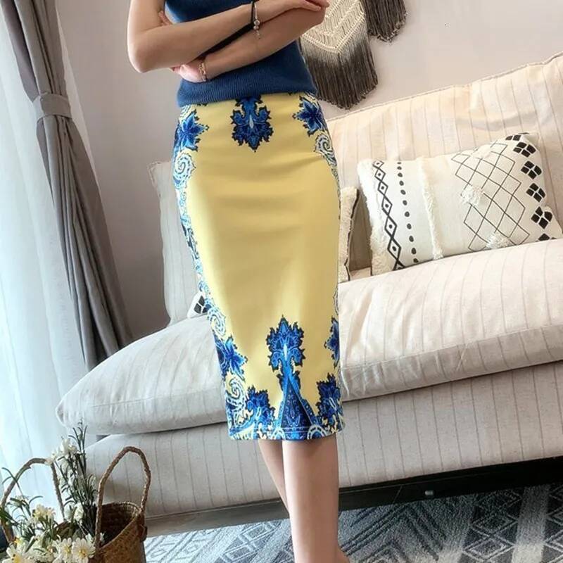 On Sale Spring Summer Women Y2K High Waist Midi Pencil Chiffon Skirts Slim Bodycon Vintage Hip Raise Korean Fashion Clothes dongdumaoyi