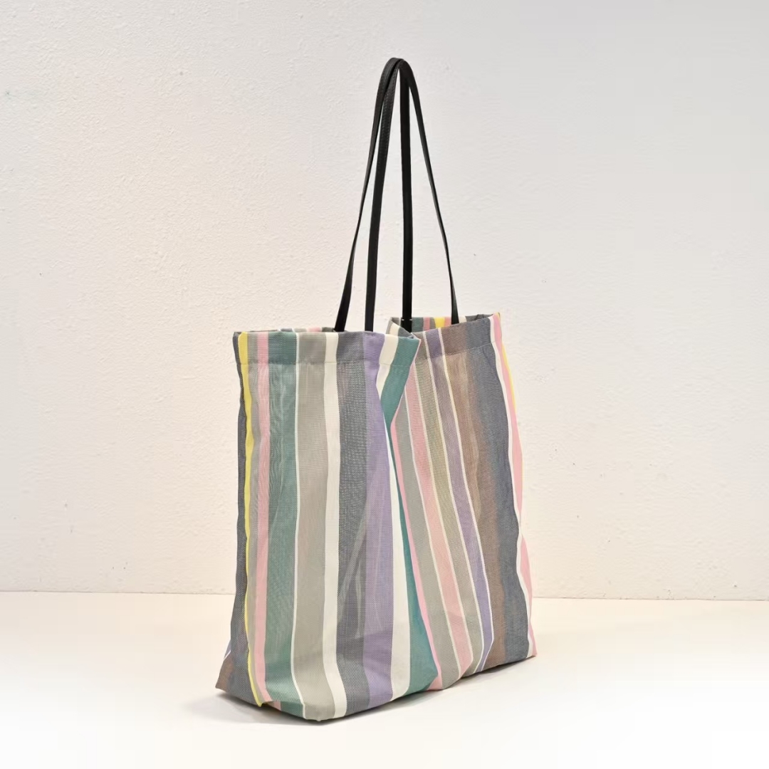 Fashion Bags Rainbow-stripe Tote Shoulder Bag