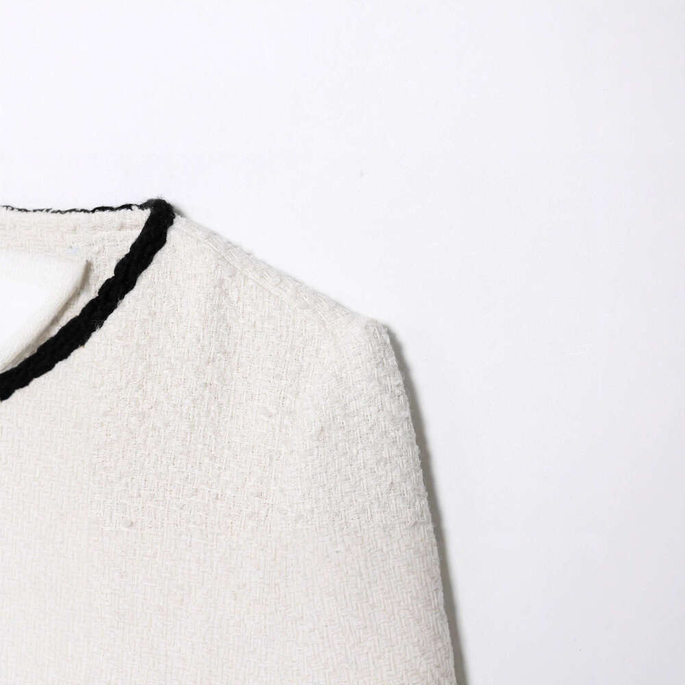 DHEssentials Autumn and Winter French Style Fashion Versatile Color-Block Trim Fleece Jacket