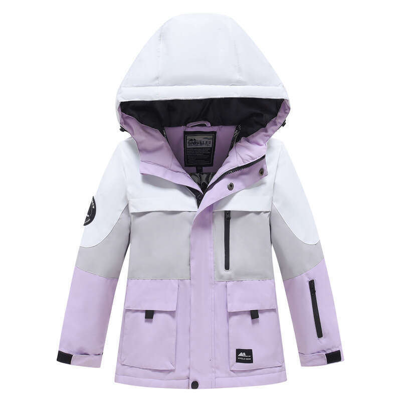 Children's Ski Suits For Girls Boys 2 New Outdoor Single And Double Board Waterproof Jackets With Thick Warm Quilted Tops