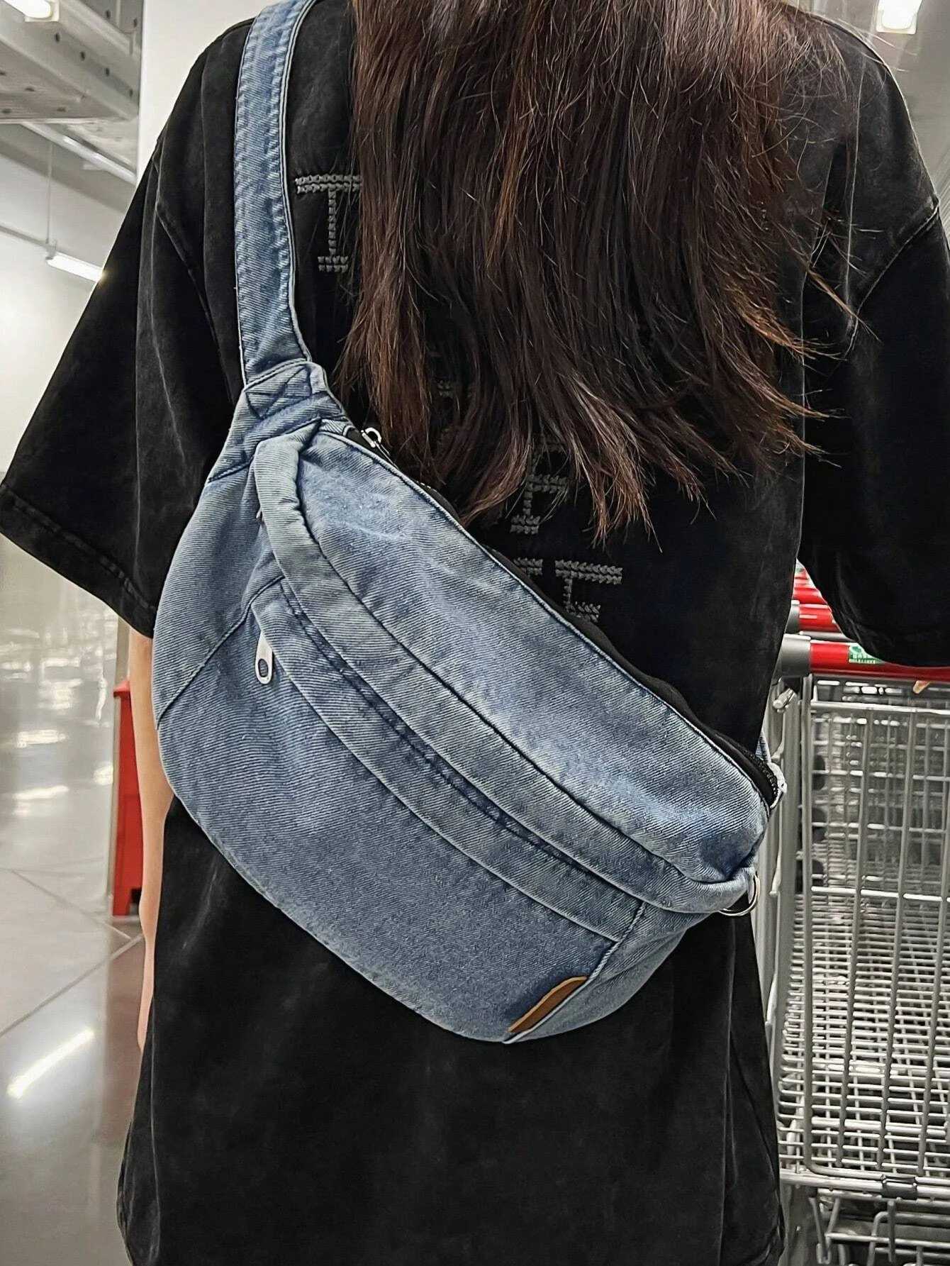 Women Fashion Solid Color Versatile Casual Fanny Pack Chic Minimalist Style Small Crossbody Bag Z250911