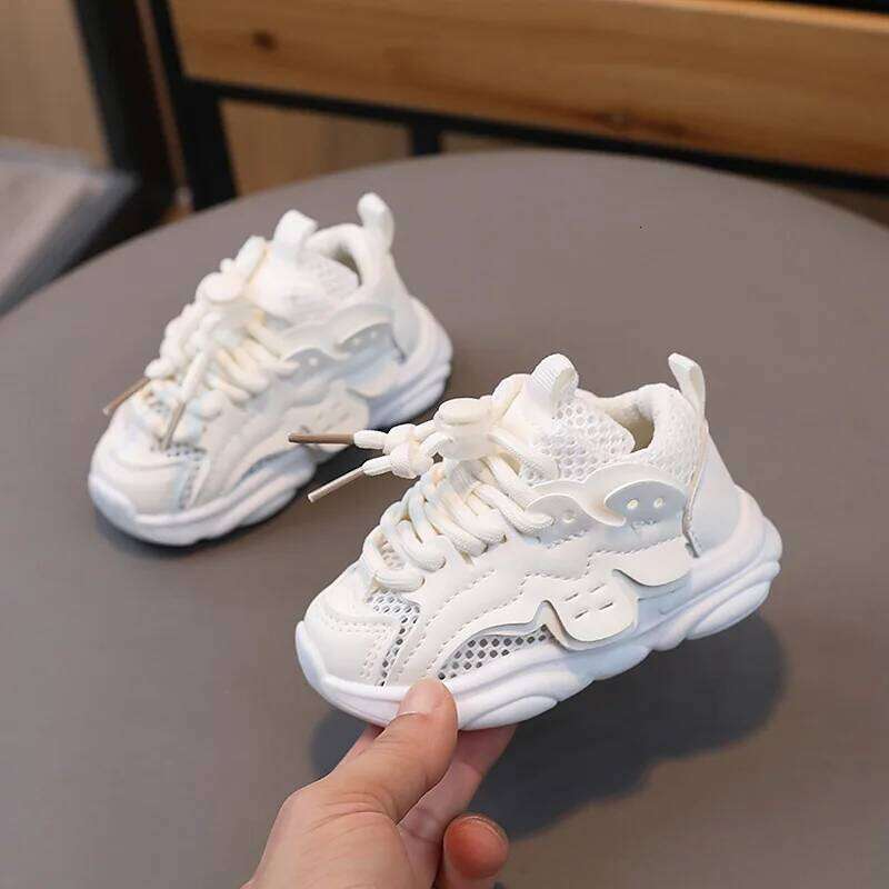 Summer Fashion Design 1-3 Years Toddler Sneakers Little Kids Casual Sport Baby Boy Girl Shoes Beige, Pink