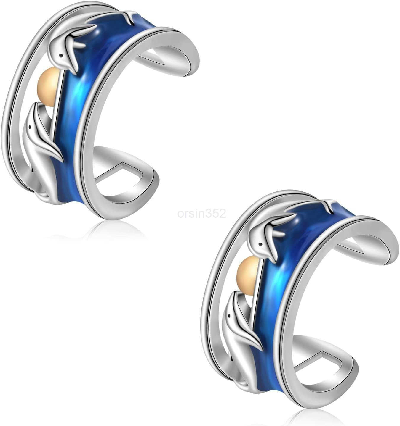 925 Sterling Silver Ear Cuff Earrings Hypoallergenic Whales Turtle No Piercing Ear Cuffs Earrings Adjustable Clipon Earrings for WomenW250911