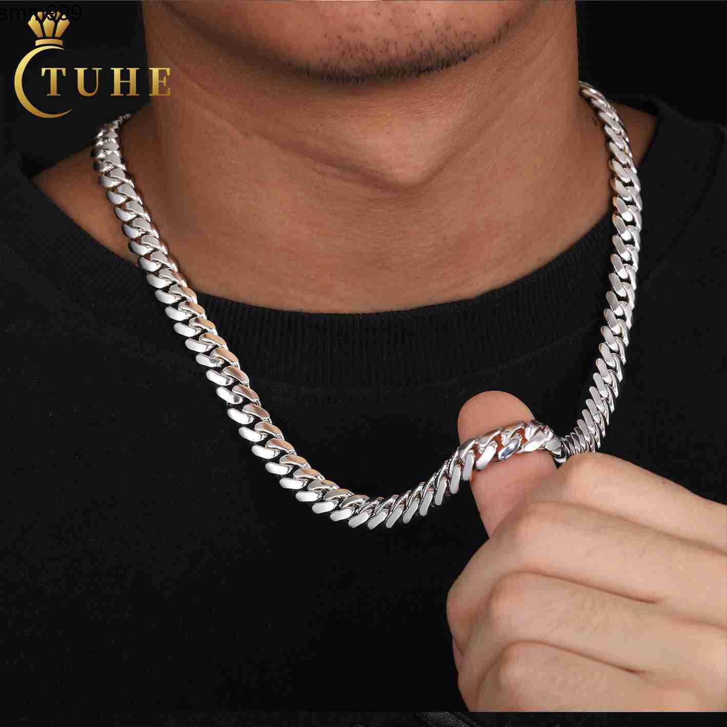 Classic Handmade Miami Cuban Link Chain Hip Hop Jewelry 6-10mm Custom 925 Sterling Silver Cadenas Cubanas Fashion Men Necklace