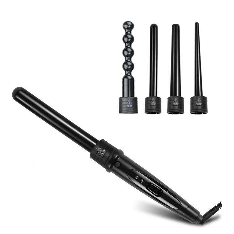 5 In 1 Professional Iron Waver Pear Flower Cone Electric Hair Curler Roller Curling Wand