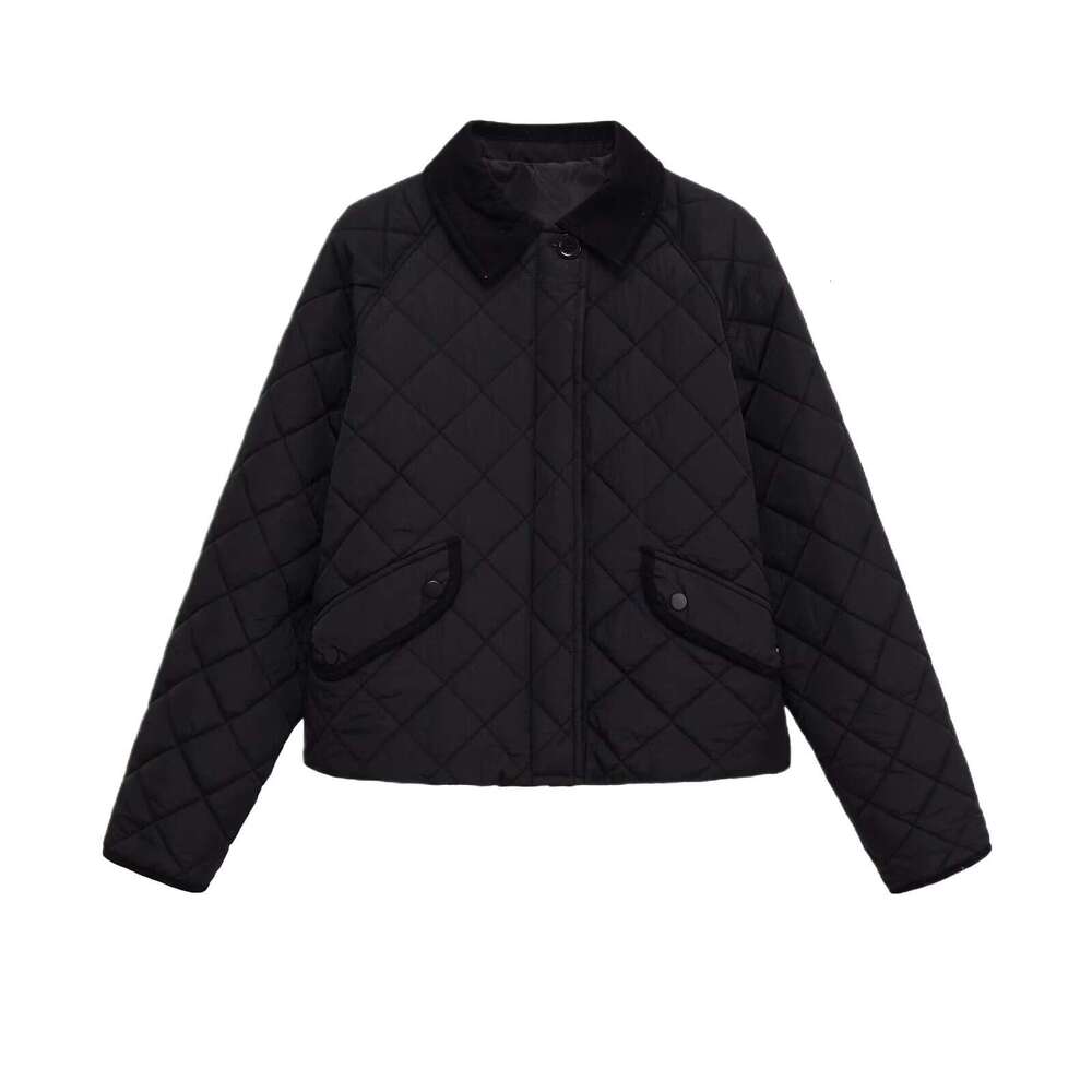 DHEssentials Z Style 2025 New Fashionable Elegant Women's Long Sleeve Solid Color Cotton Jacket