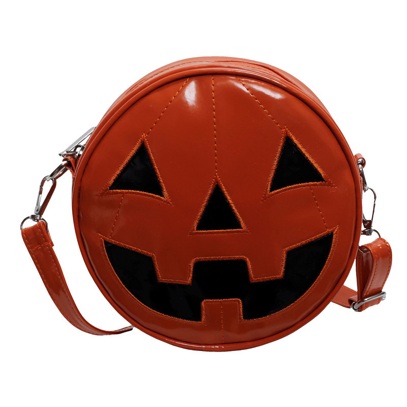 Halloween new fashion, light luxury, niche design, versatile trend, Halloween pumpkin women's small round bag designer bag