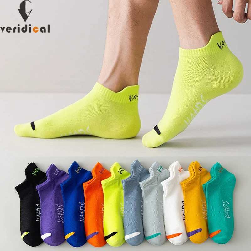 Bright Color Ankle No Show Socks Cotton Men Breathable Street Fashion Sport DeodorantInvisible Travel Bike Running Socks Brand D250911