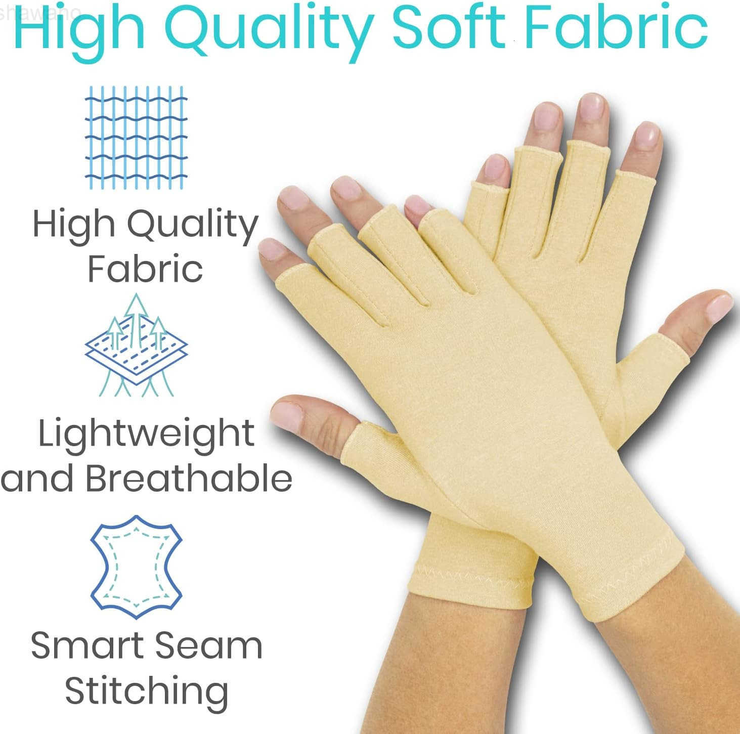 Rheumatoid Arthritis Gloves Men and Women Fingerless Compression Wrap for Hand Pain and Osteoarthritis Black Hand Wrap for Arthritic Joint Symptom Rel