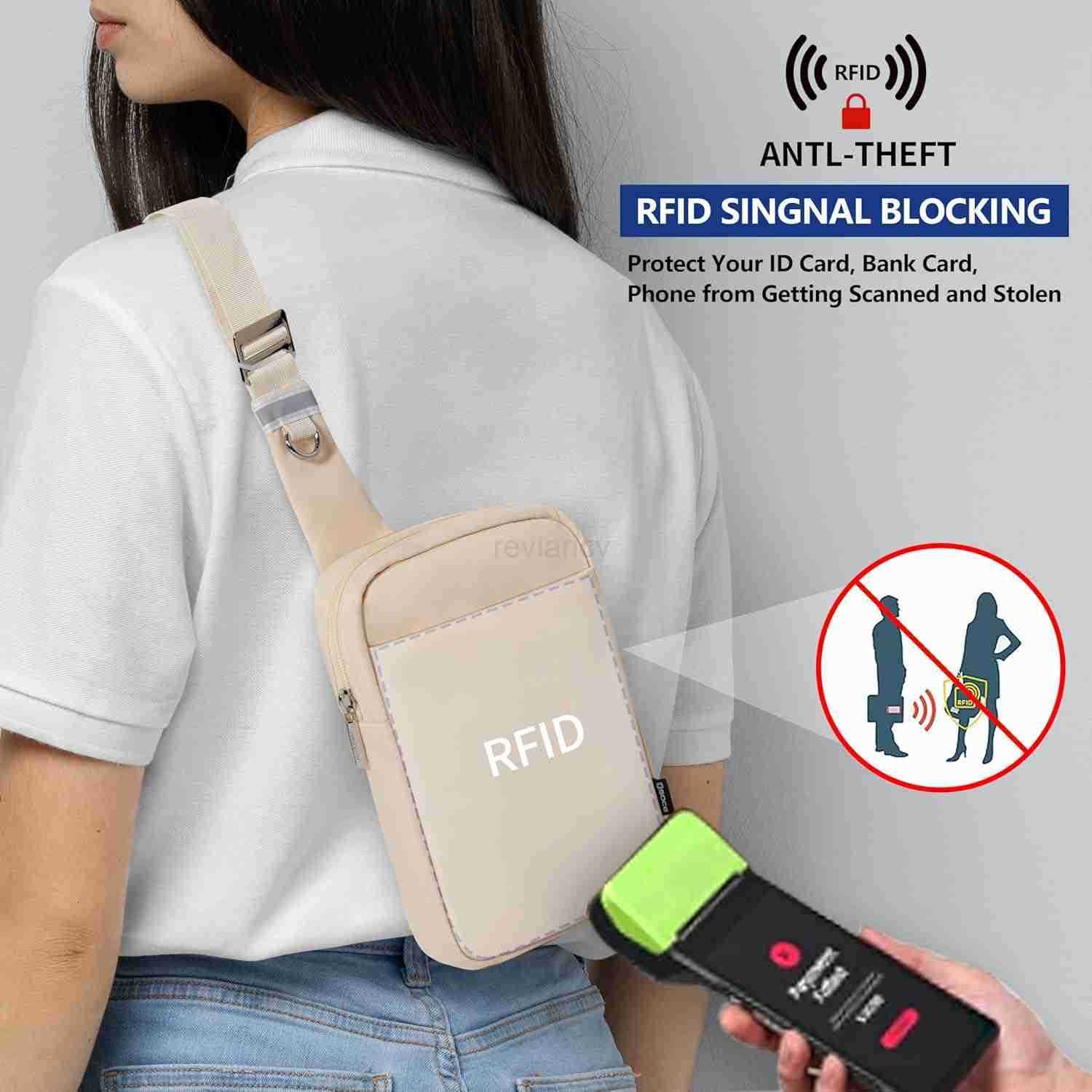 Small Sling Bag for Men and Women with RFID Pocket Anti Theft Crossbody Chest Bag Casual Travel Bag for HikingW250911