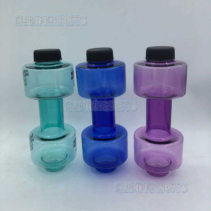 New Dumbbell Cup Creative Fitness Water Cup Sealed Leakproof Fashionable Plastic Sports Water Bottle H250911