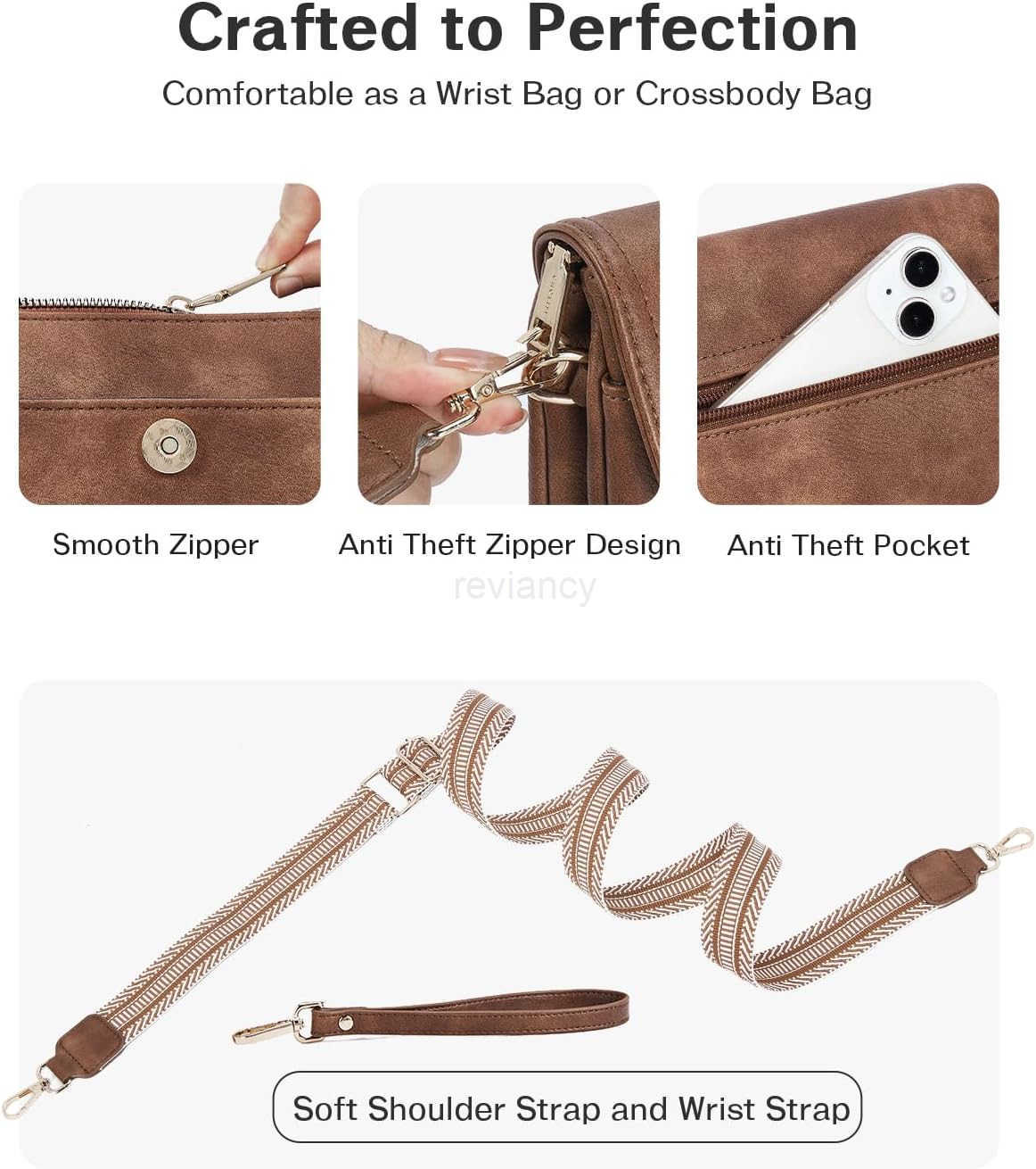 Small Crossbody Bags for Women Wristlet Wallets for Women Small Trendy Vegan Leather Phone Purse Handbag for TravelW250911