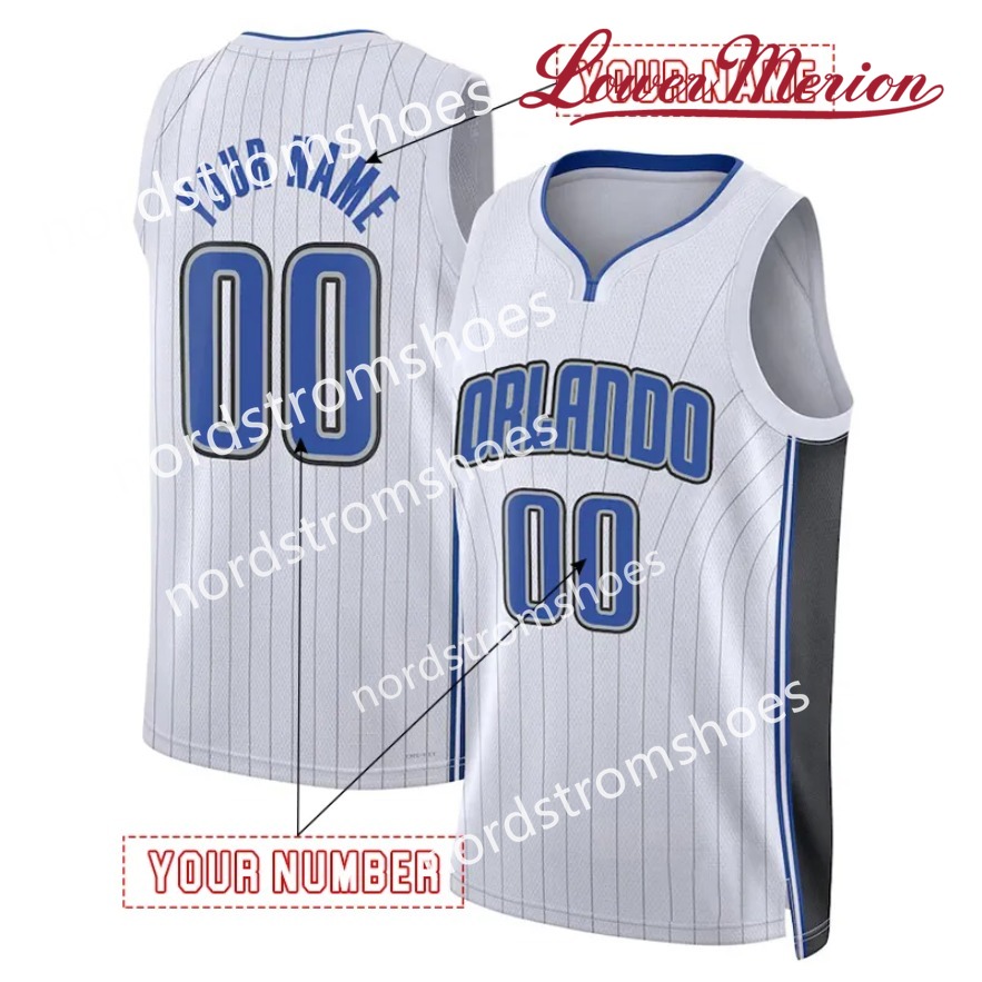 5 Banchero 2025-26 Jerseys Custom Suggs Wagner da Silva Bitadze Caldwell-Pope Carter Jr. Harris Howard Isaac Joseph McClung Thompson Wagner Stitched