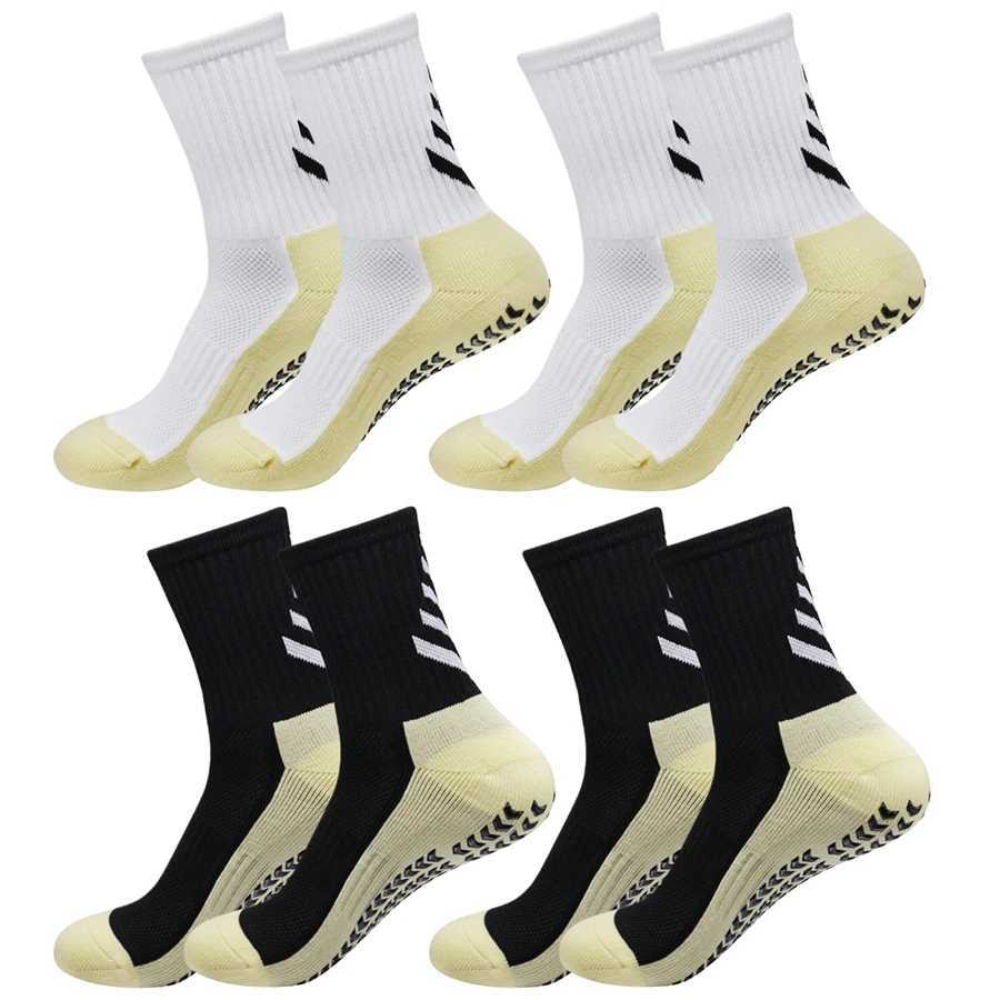 4Pair Exercise NonSlip Grip Socks for Men Women in Football Basketball Baseball Rugby Soccer Cycling Running Hiking Tennis D250911