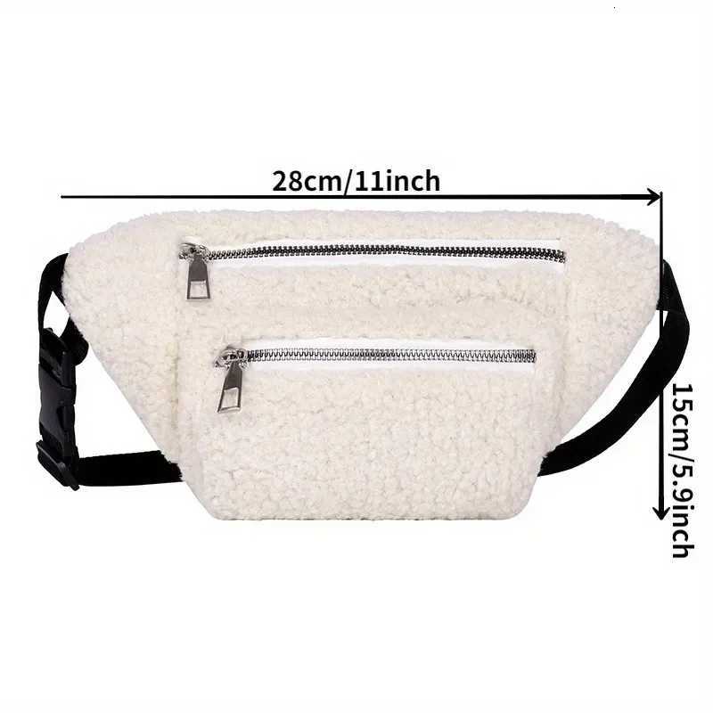 1PC Plush Corduroy Fanny Pack Autumn and Winter Cute Ladies Crossbody Bag Fashion Chest Bag A Variety of Backpack Ways Z250911