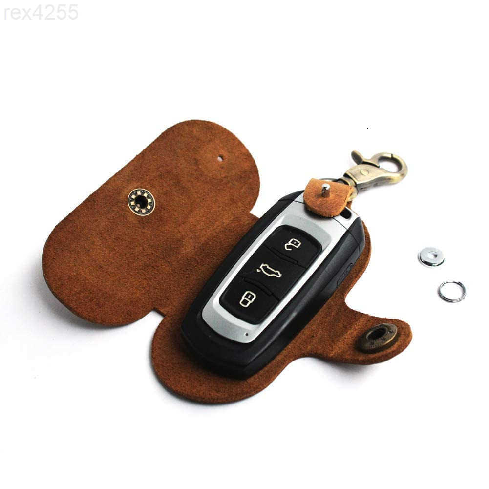 Version of Simple Multifunctional Leather Key Organizer Door Key Car Key Case Handcrafted Key Holder with KeyringW250911