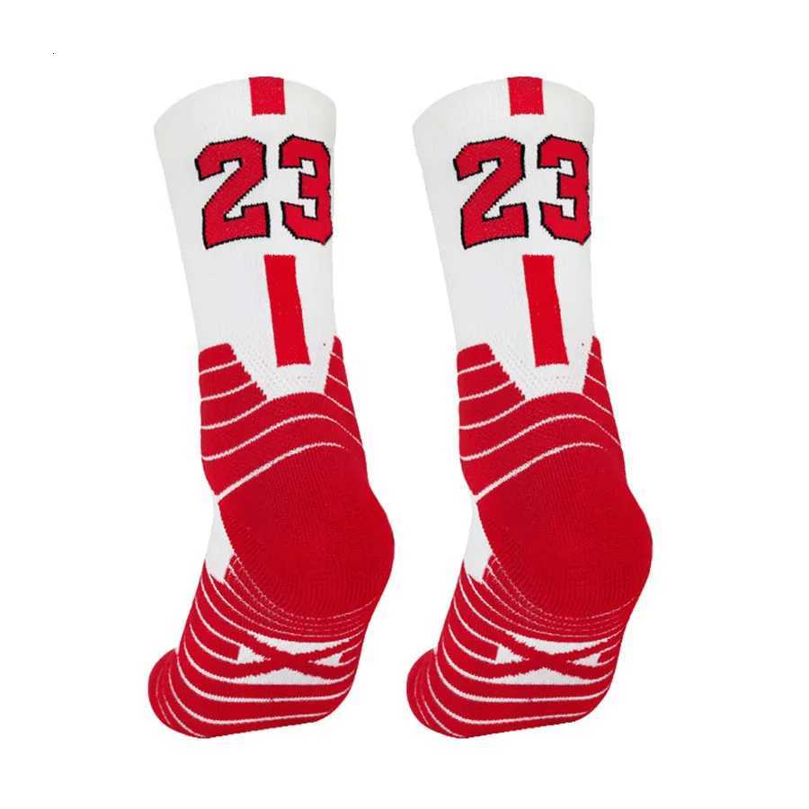 10Pairs men women number 23 Grippy Bottom Athletic Socks for Football Basketball Baseball Rugby Soccer Cycling Running D250911