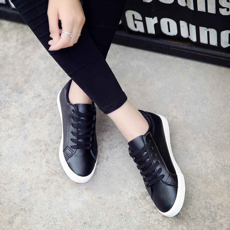 Autumn designer shoes white women's shoes single shoes student shoes pure white low cut casual shoes flat shoes Korean classic women's shoes
