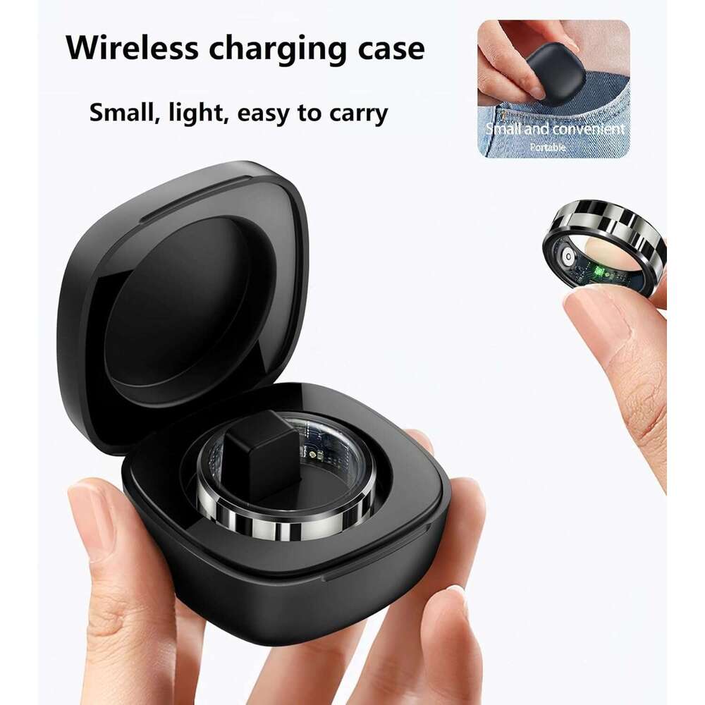 Smart Blood Pressure Monitor Health for Men Heart Rate Sleep Fiess Tracker Ring Gesture Control Pedometer Calories Step Counter Waterproof Compatible 