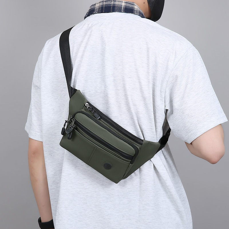 Men S Waist Bag Designer Bag Fashion Portable New Simple Shoulder Bag Casual Versatile Trendy Chest Free Shipping Bag Multi Layer Luxury Bag Storage C