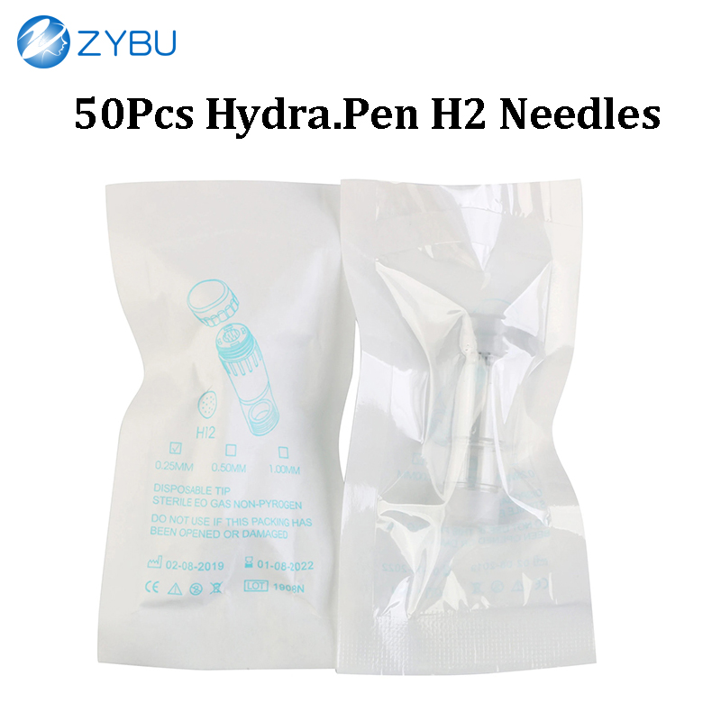 50pcs Original Hydra Pen H2 Needle Cartridges Hydrapen Accessories Consumables 12 Pins 0.25mm 0.5mm 1.0mm Needles Nano-HR Nano HS Replacement Mesother