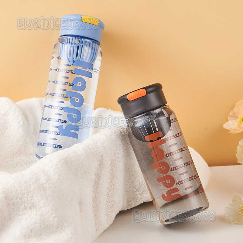 Minimalist Celebrity Letter Water Cup with Tea Strainer Portable Plastic Water Cup Handle Enhances Appearance Direct Drinking Cup Space Cup H250911