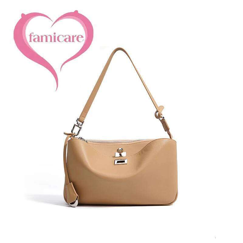 Women's Handbag 2025 New Light Classic Genuine Leather Shoulder Unique Top Handle Bag Stylish Versatile Lock Closure 250805 250805