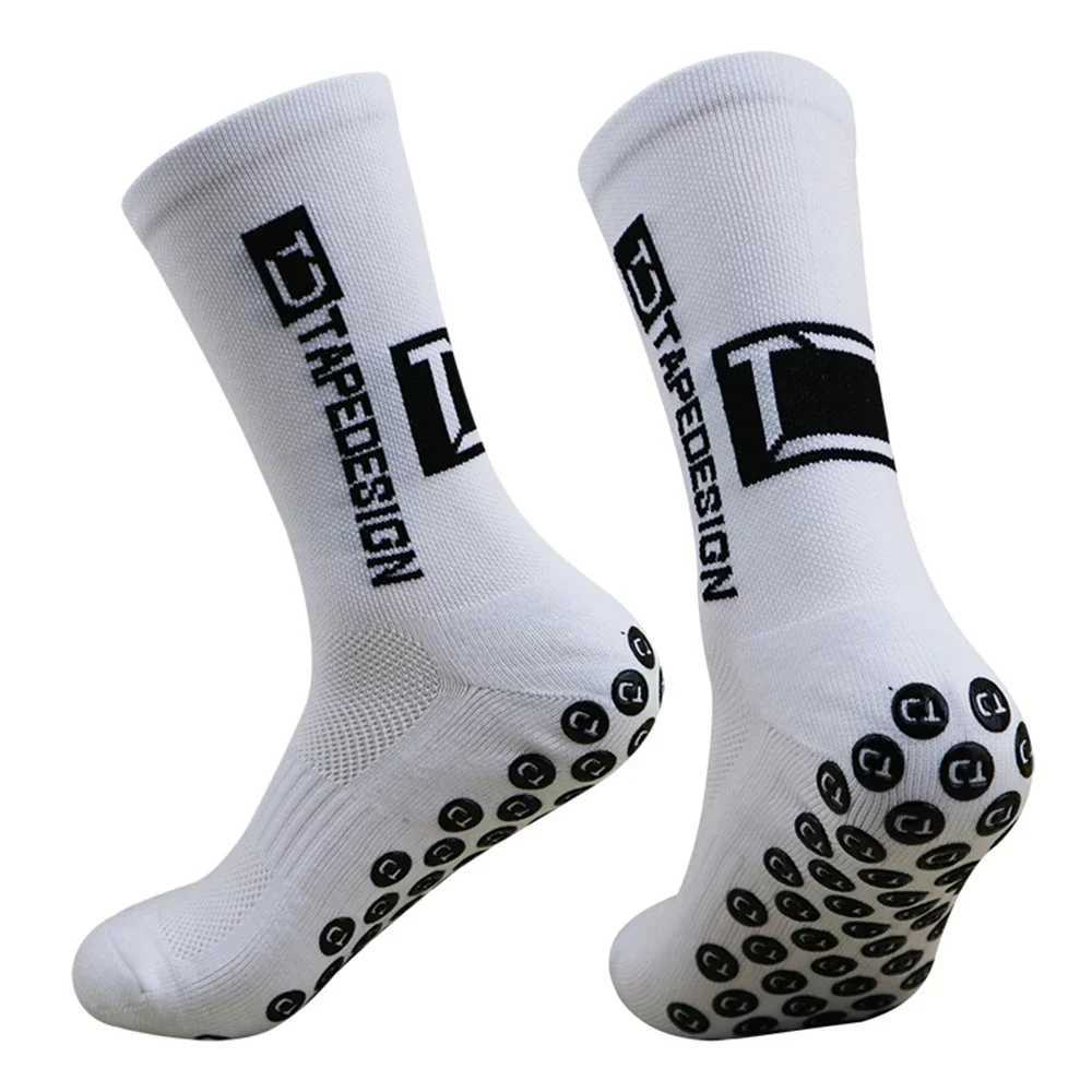 1 Pair Non Slip Soccer Socks Men Non Skid Grip Football Basketball Sport Cycling Socks D250911
