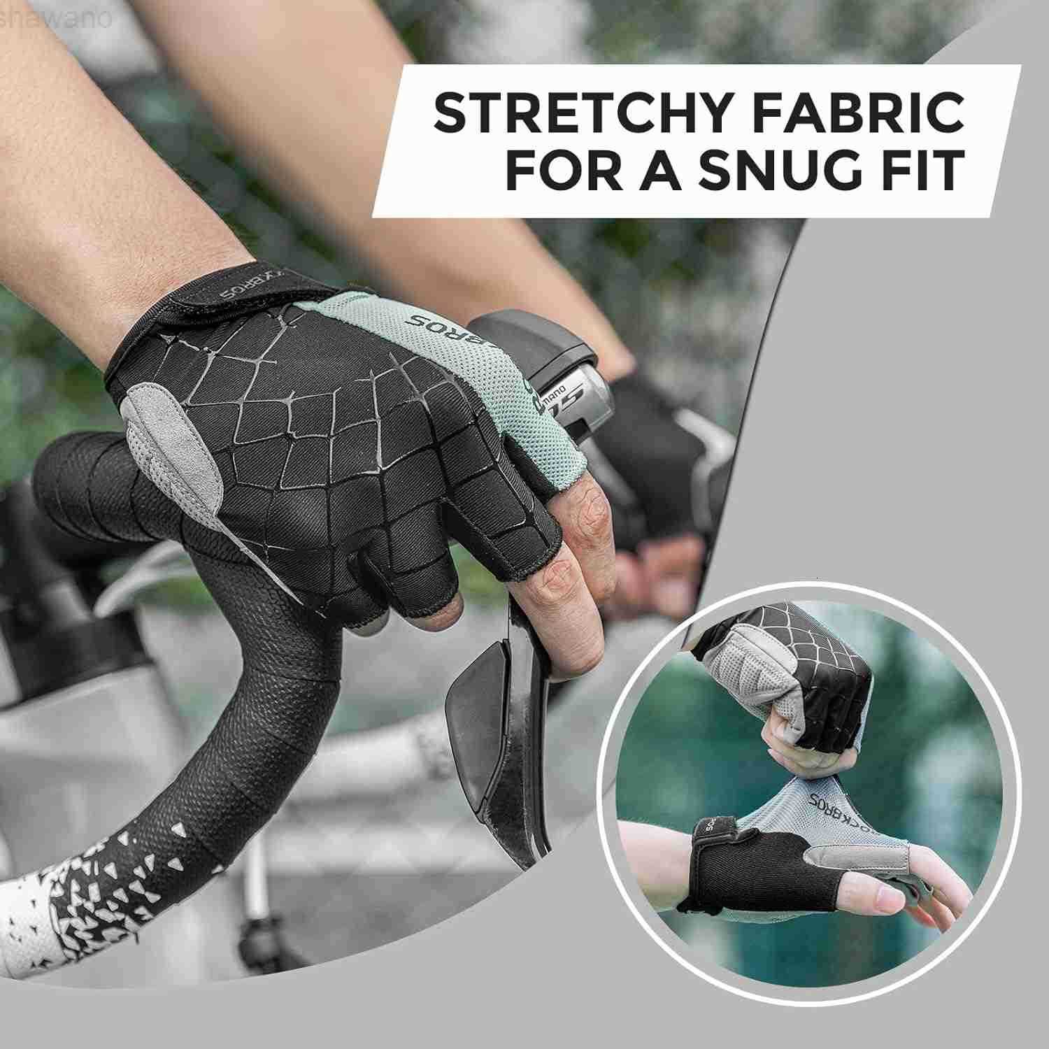 Mens Cycling Gloves with SBR Pad AntiSlip Breathable for Spring Autumn Sports RidingW250911