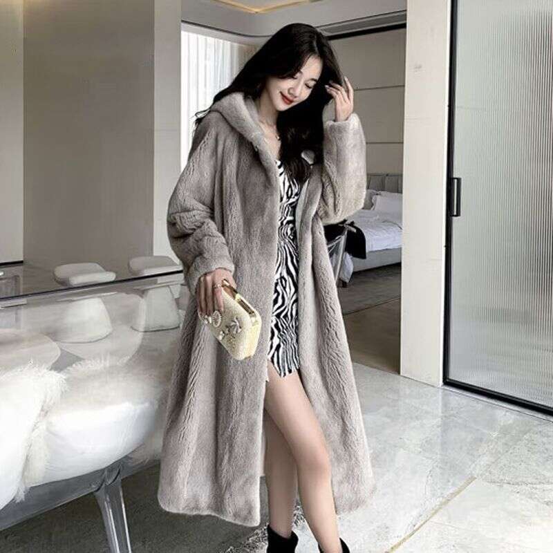 Clothing Women's Women's Winter New Long Mink Coat Casual Warm Windbreaker Loose Large Size 250912