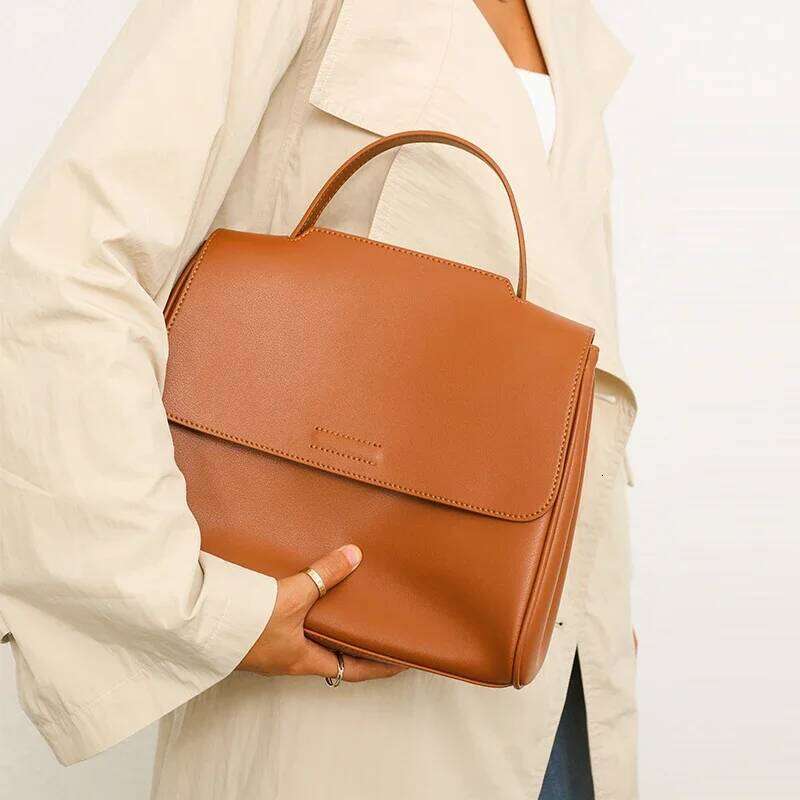 Women's Cowhide Genuine Leather Shoulder Bags Female Casual Totes Ladies Messenger Handbag Designer Brand Bag