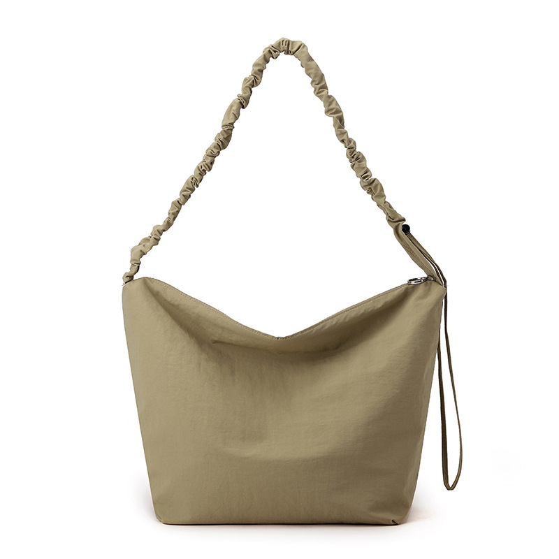 Luxury Bag Pleated Drawstring Shoulder Bag Solid Color Free Shipping Simple Commuter Crossbody Bag Japanese Style Casual Designer Bag Handheld Tote Ba
