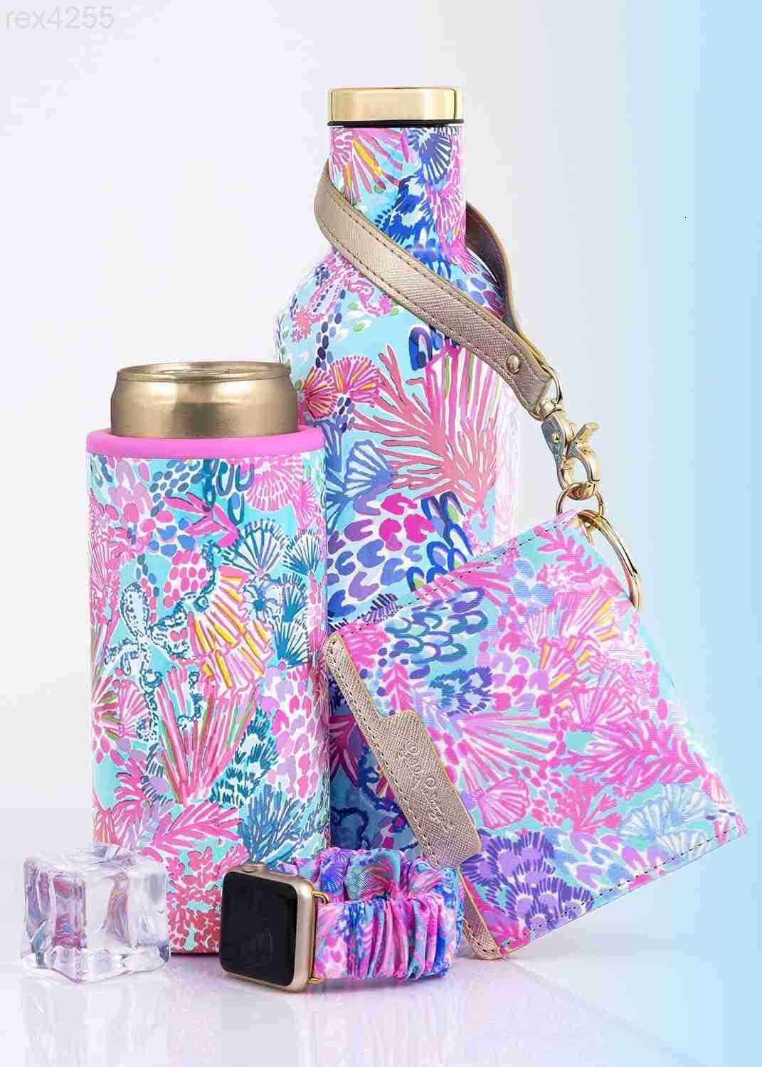 Pulitzer Snap ID Card Case Cute Keychain Wallet Slim Credit Card Holder with Wristlet Strap Splendor in the SandW250911