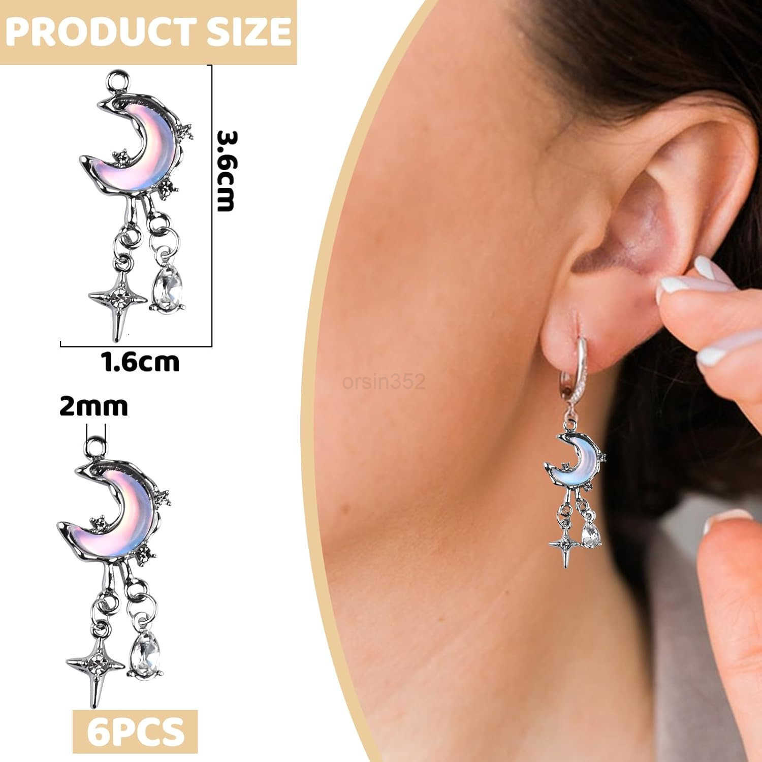 Charms for DIY Crafts Keychain Pendant Necklace Earring Jewelry Making SuppliesW250911
