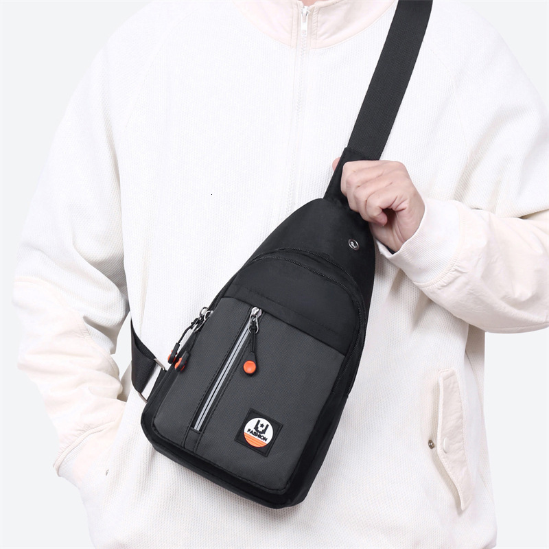 Free Shipping Oxford Cloth Men S Luxury Bag Chest Bag Korean Version Designer Bag Multi Layer Pocket Single Shoulder Bag Model Multi Functional Travel