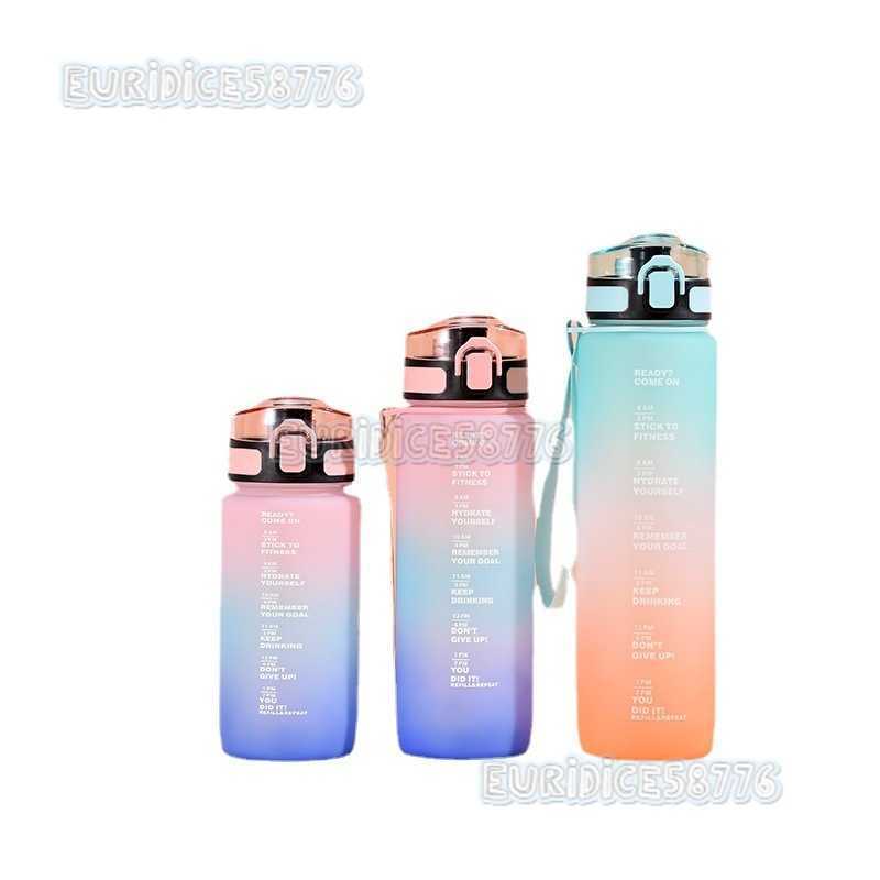 Single Drink Plastic Cup New Gradient Sandblasting Large Capacity 1l Water Bottle Direct Drinking Space Cup H250911