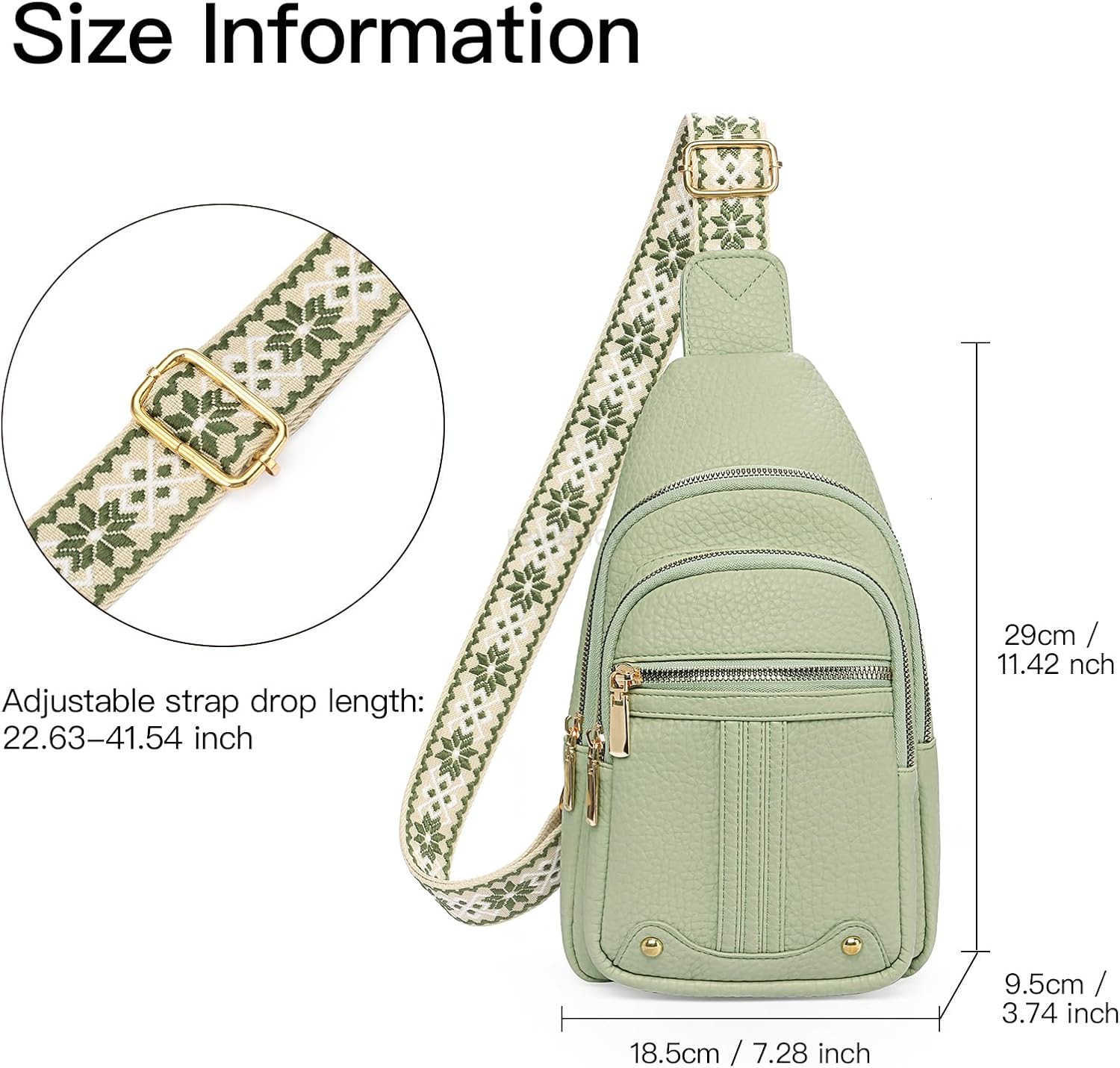 Sling Bag for Women Crossbody Bags Fanny Pack Vegan Leather Chest Bag Travel Shoulder Belt Purse Backpack GiftsW250911