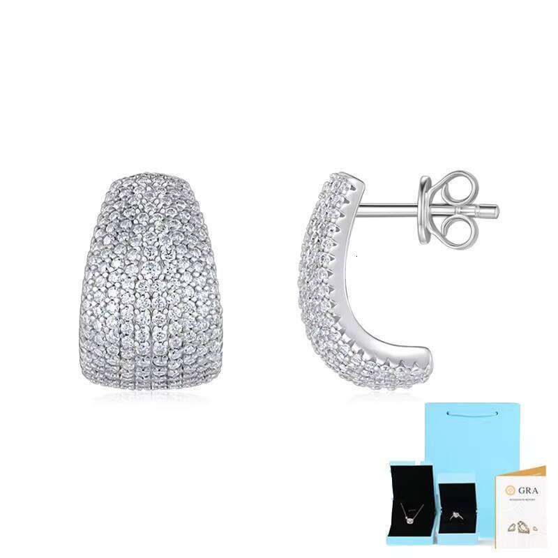 Sterling Sier Fine Dangle Earrings Elegant Fashionable Jewelry Non-Fading Ear Hooks High-End Moissanite Hot-Selling