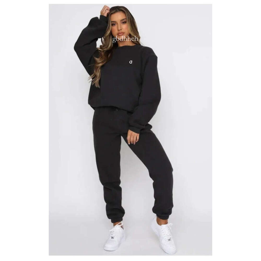 Women Sporty Fiess set Tracksuit Letters Print Sleeve Bandage Tops and Skinny Long Sweat Pants Matching alonessitys Set women Club Outfit suit