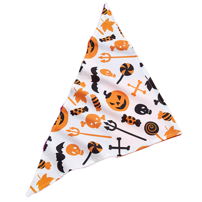 Cute Doggy Halloween Costume with Spooky Ghost Bib Cozy Pet Wear