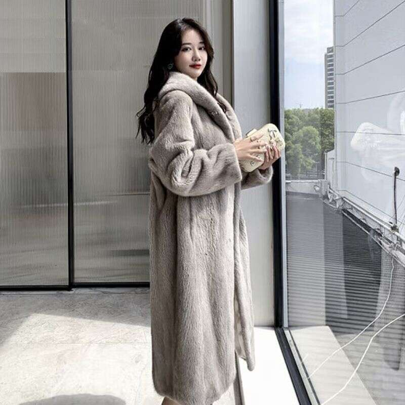 Clothing Women's Women's Winter New Long Mink Coat Casual Warm Windbreaker Loose Large Size 250912