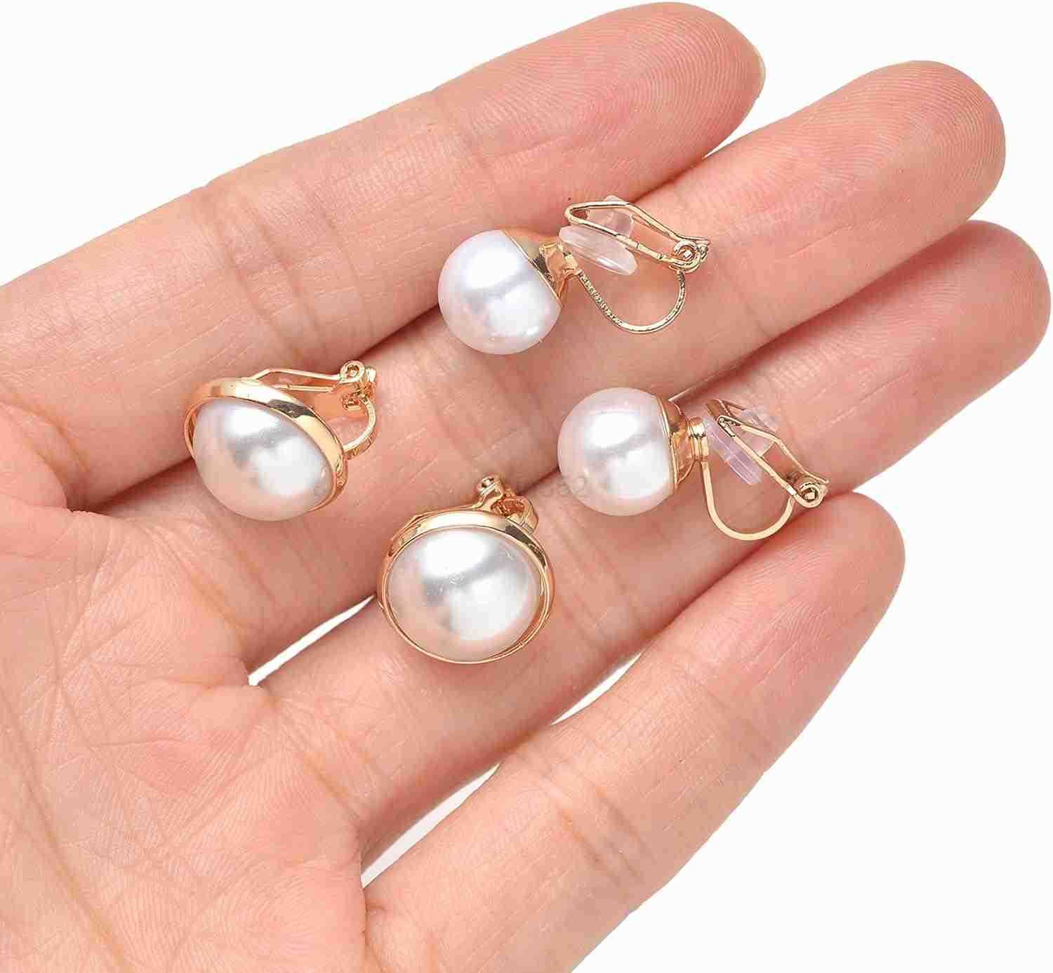 1015 Pairs Clip on Stud Earrings Non Pierced Teardrop Round Square CZ Pearl Twist Knot Flower Butterfly Heart Star Rainbow Cat Opal Clip on Earrings f