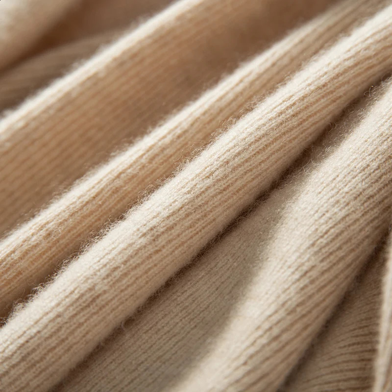 100 cashmere sweater womens knitted pullover high neck solid color slim fit soft basic 250911