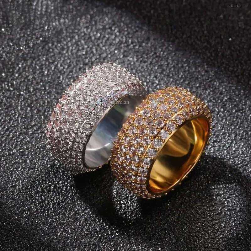 Hot Selling Price Sterling Moissanite Fashion Design Hiphop Men Rings Sier Plated VVS Dia Engagement Ring