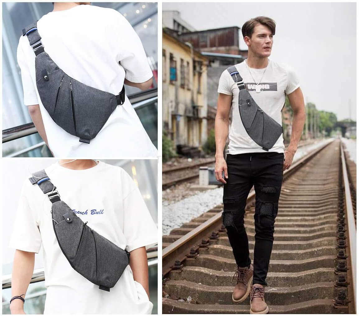 Sling Bag Chest Backpack Casual Daypack Shoulder Crossbody Lightweight Anti Theft Outdoor Sport Travel Hiking for Men WomenW250911