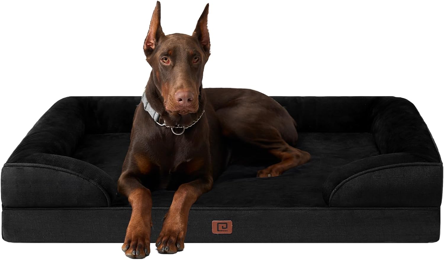 Waterproof Memory Foam Dog Bed for Extra Large Dogs, Non-Slip Bottom and Egg-Crate Foam Big Pet Couch Bed with Washable Removable Cover