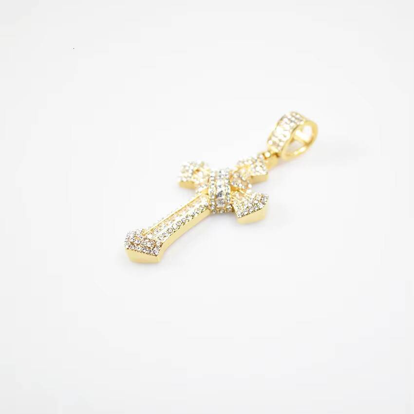 HipHop Jewelry Diamond Stainless Steel Cross Necklace Wholesale Jewelry CZ Cross Pendant for Men WOMEN Necklace Pendent Necklace