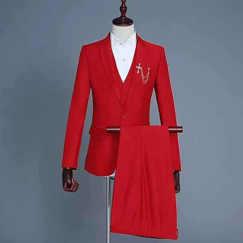 T1720 men's casual suit business solid color suit